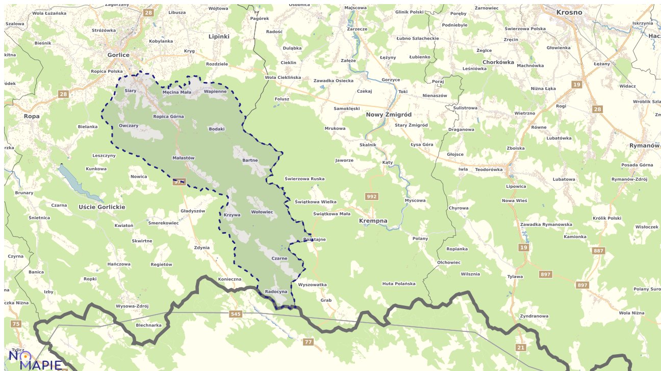 Mapa uzbrojenia terenu Sękowej